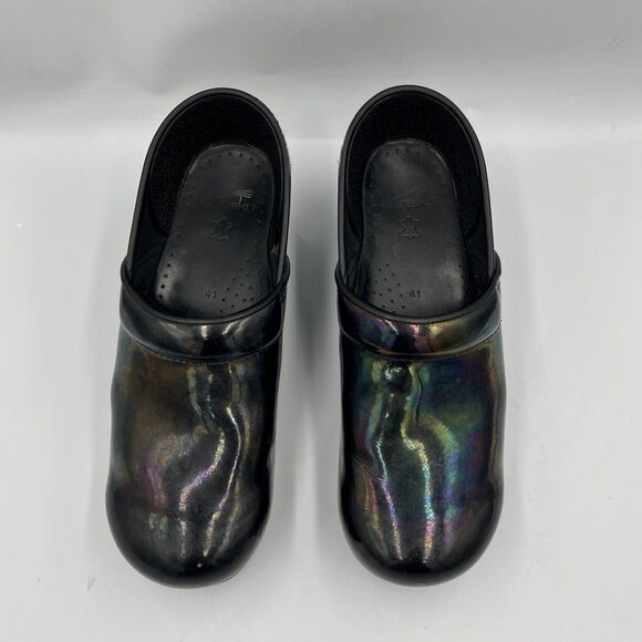 Dansko  Metallic on Black Patent Women's Clog size 41/10.5 US - Picture 3 of 8